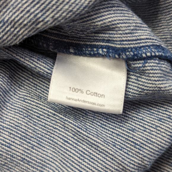 Hanna Andersson Skirt Girls Size 5 Blue Pinstripe Twirly Mini - Picture 5 of 6